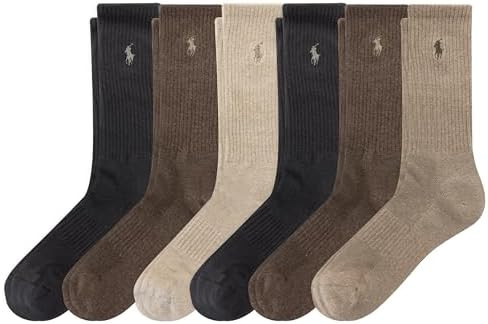 POLO RALPH LAUREN Men's Performance Crew Socks 6 Pack | Amazon (US)