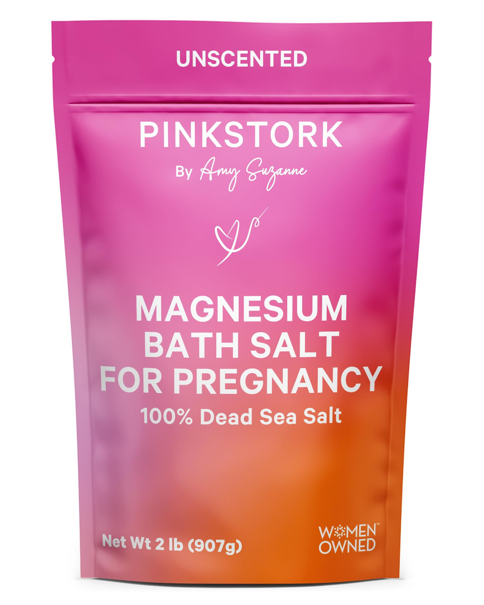 Pink Stork Pregnancy Bath Soak – Unscented Magnesium Flakes for Bath or Foot Soak – Pure Dead... | Amazon (US)