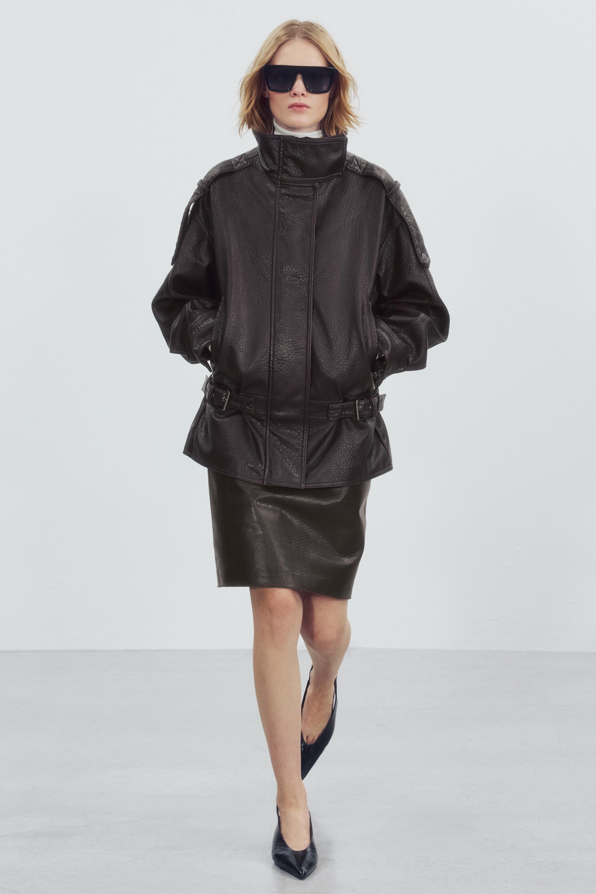 ZW COLLECTION FAUX LEATHER BIKER JACKET | Zara US