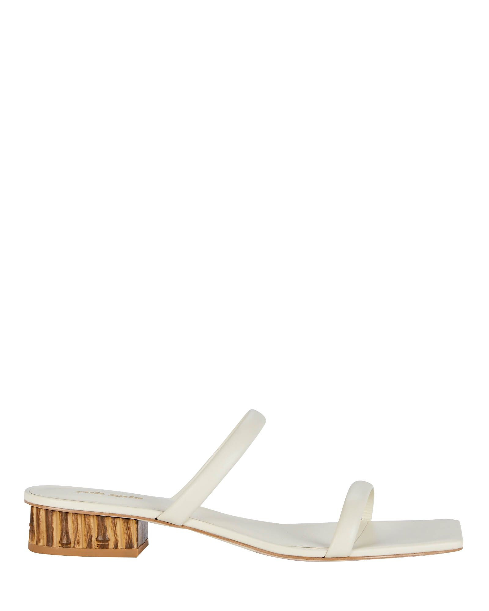 Liz Leather Slide Sandals | INTERMIX