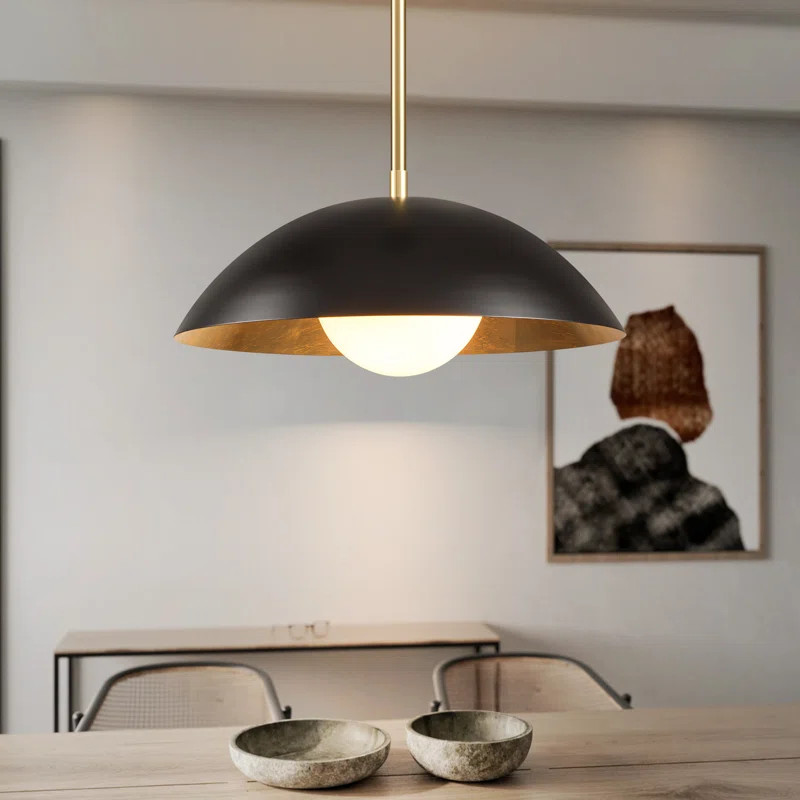Lebone 1 - Light Matte Black Bowl Pendant | Wayfair North America