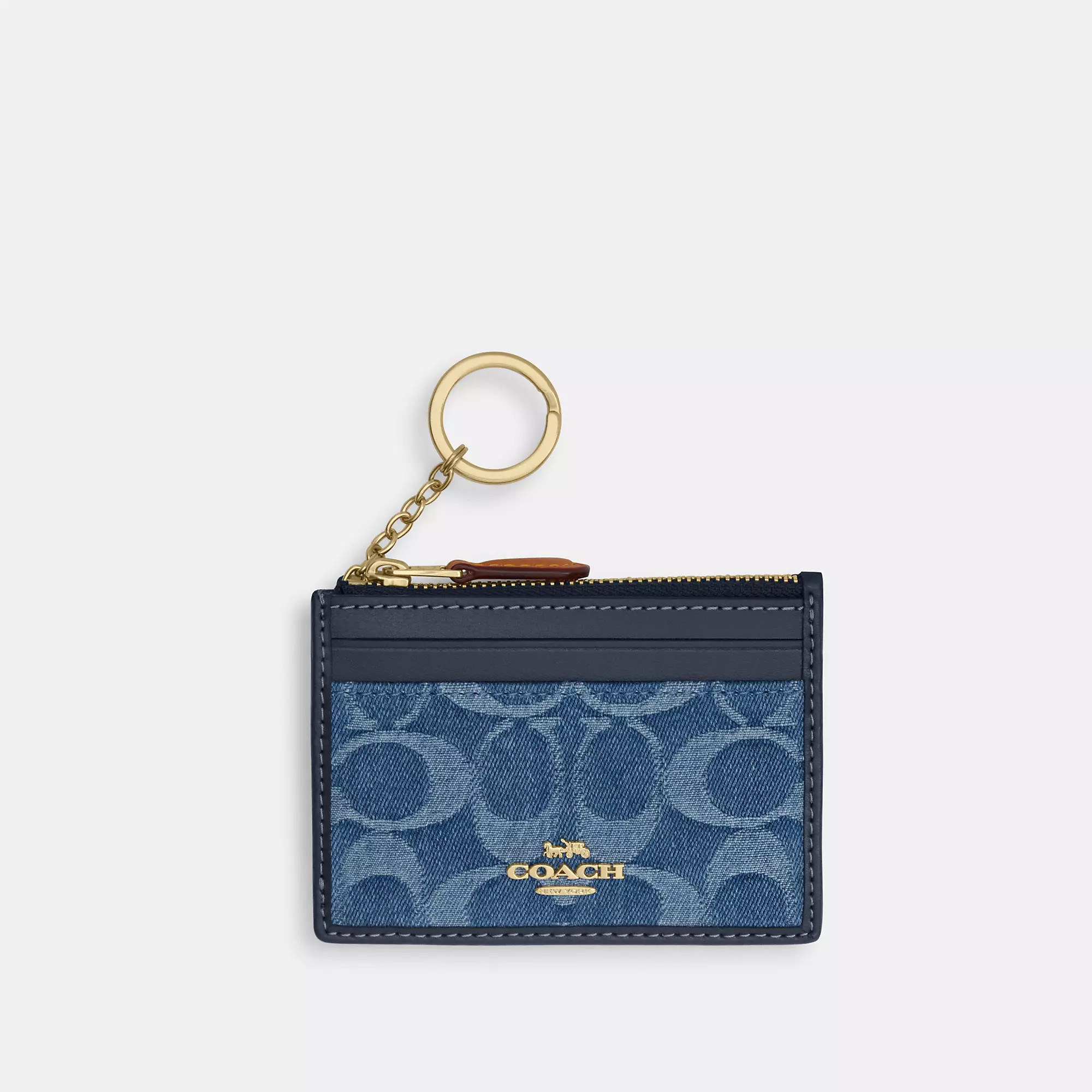 Coach Outlet Mini Skinny Id Case In Signature Denim | Shop Simon