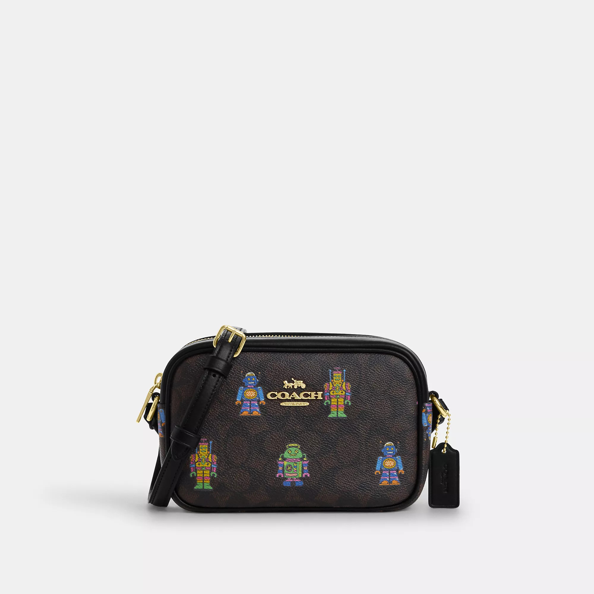 Cosmic Coach Mini Jamie Camera Bag In Signature Canvas With Robot Print | Coach Outlet CA