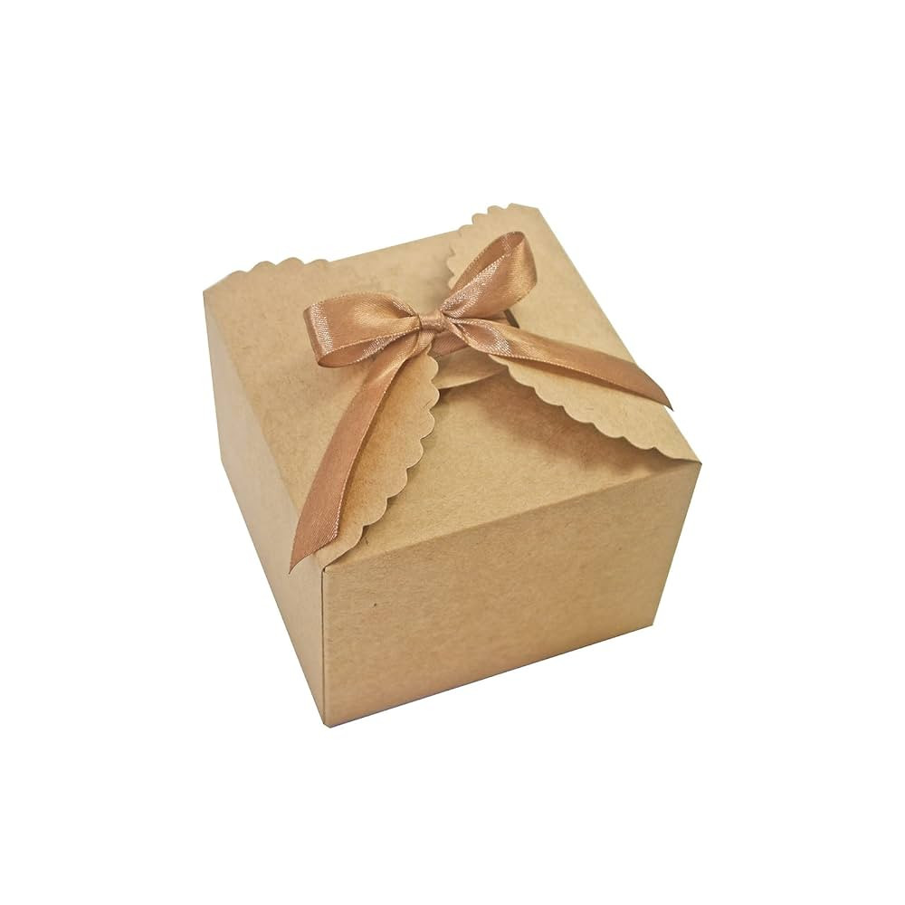 Amazon.com: WEWILUCK Brown Box for Presents, 10 Pack Small Empty Kraft Paper Gift Boxes with Ribb... | Amazon (US)