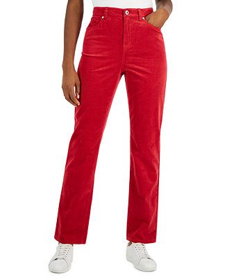 Women's Straight-Leg Corduroy Pants, Created for Macy's | Macys (US)