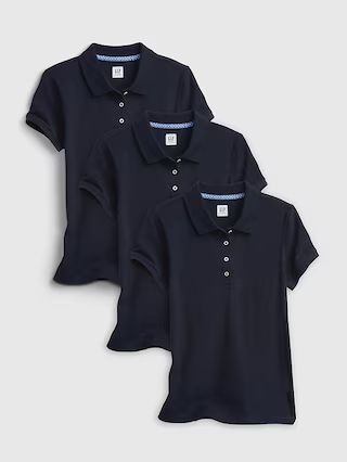 Kids Organic Cotton Uniform Polo Shirt (3-Pack) | Gap (US)