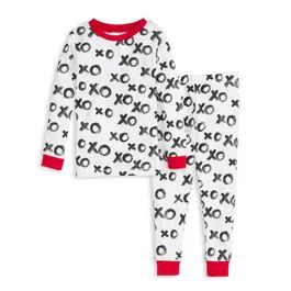 Hugs & Kisses XOXO Organic Toddler Snug Fit Valentine's Day Pajamas | Burts Bees Baby