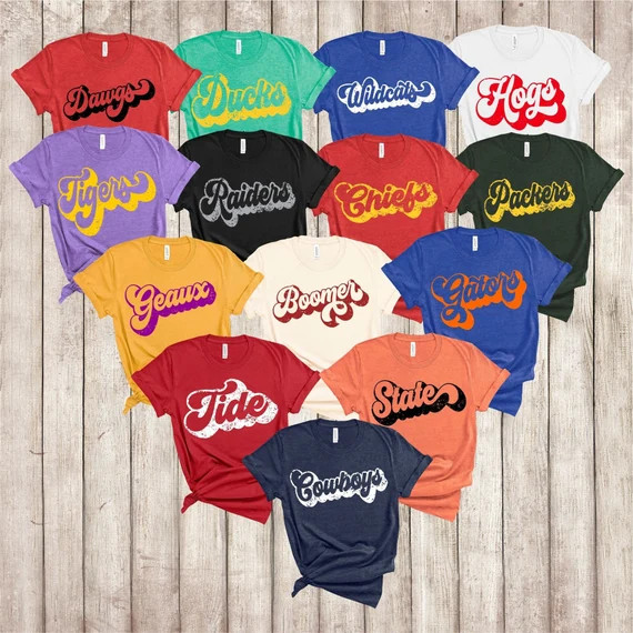 Custom Groovy Mascot Tee | Etsy (US)