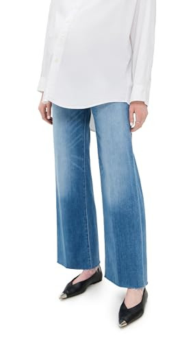 PAIGE Women's Anessa 31" Maternity Jeans with Raw Hem, Mesmerize, 23 | Amazon (US)