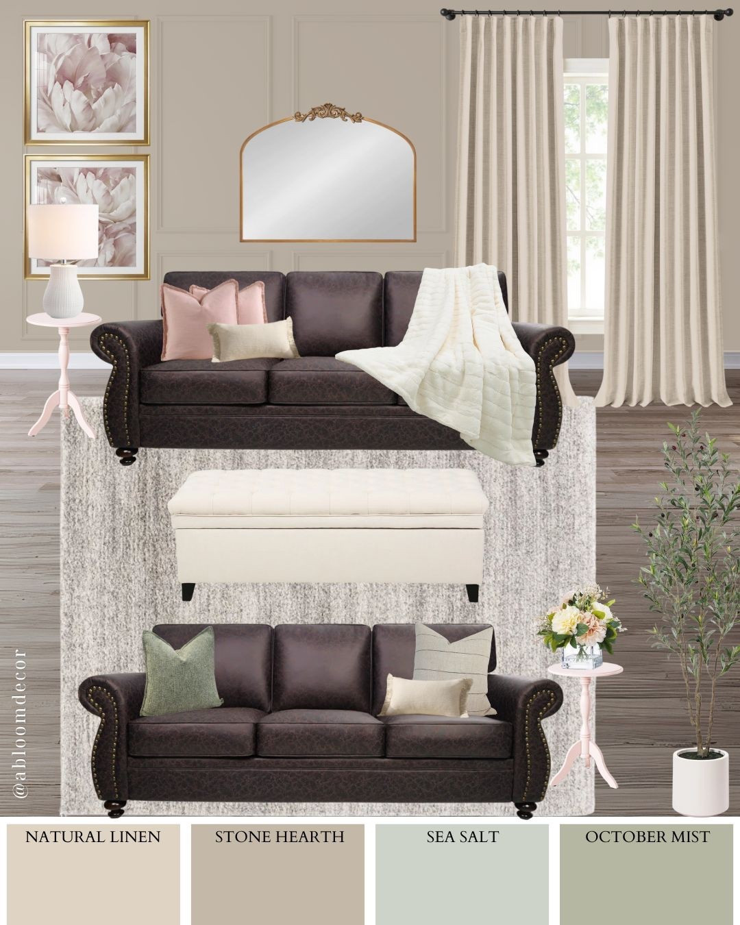 Warm Beige & Sage Traditional Living Room Mood Board

#LTKHome