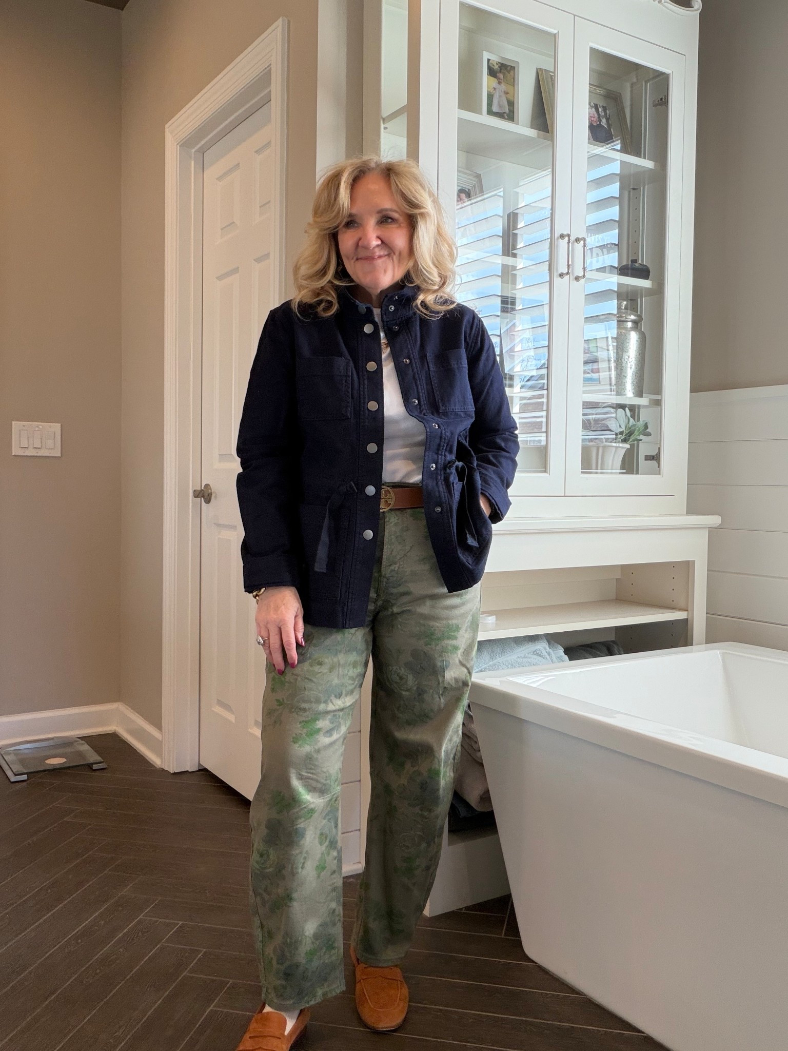 Today’s OOTD 
Talbots jacket size medium petite a heavier twill for spring 
Jeans size 29 
Tee size medium 
I’ve discover socks with my loafers and love it! Ha! These loafers run a little roomie so perfect with socks  

#LTKOver40 #LTKSaleAlert #LTKPetite