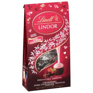 Lindt Lindor Valentine's Day Strawberry Dark Chocolate Truffles, 5.1 OZ | CVS Health