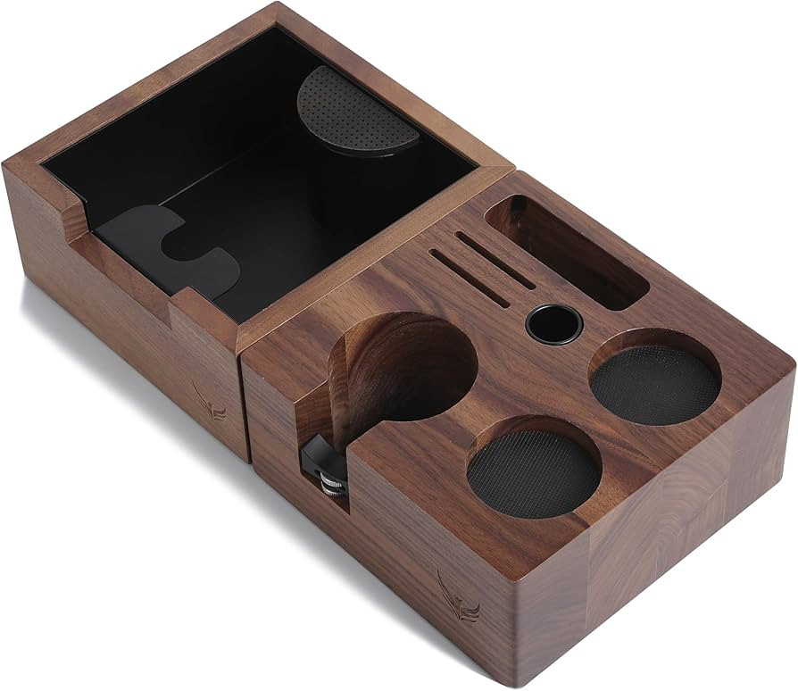 Espresso Knock Box and Tamping Station Kit 54mm for Breville Machines Walnut Compact Espresso Set... | Amazon (US)