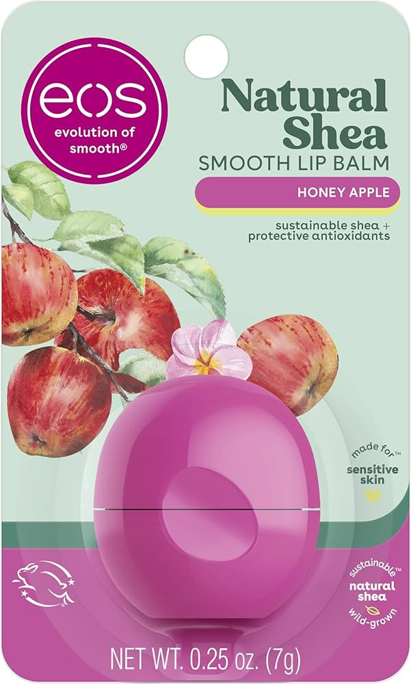 eos Natural Shea Lip Balm- Honey Apple, All-Day Moisture, Made for Sensitive Skin, Shea Lip Care ... | Amazon (US)
