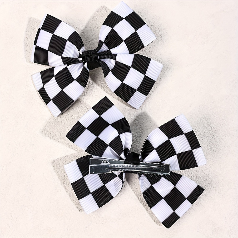Sweet Geometric Patterned Bow Hair Clips Girls Perfect - Temu | Temu Affiliate Program