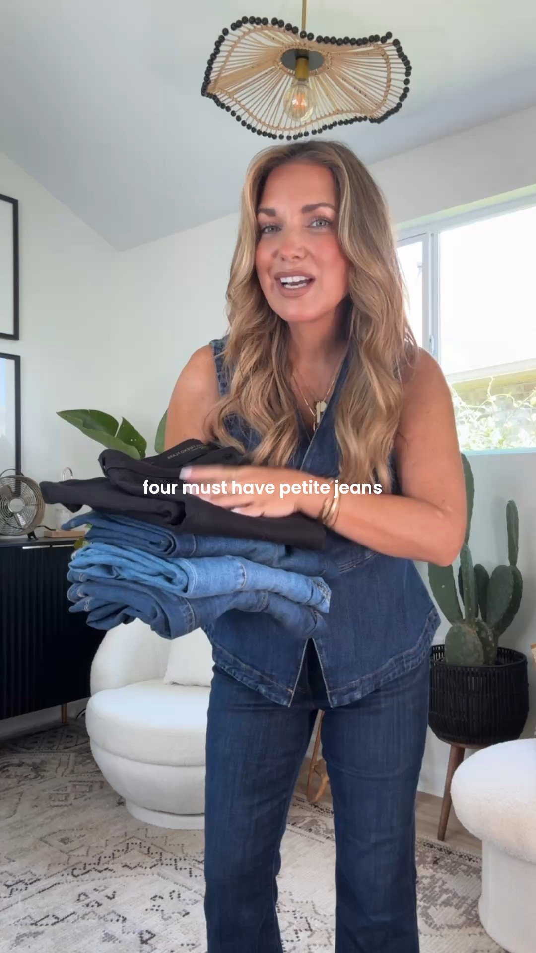 Four pair of petite jeans that I highly recommend 🙌🏼
I’m only 5’2” so I understand the struggle. The length & fit of these are perfection!! 
Wearing size 0 (which is size 4 petite) in the first two pair and last pair. 
And, wearing size 0.5 (which is size 6 petite) in the third lighter easy pair. 
Wearing size 0 in all of the tops. 

#petitejeans #shortjeans 

#LTKOver40 #LTKStyleTip #LTKSaleAlert