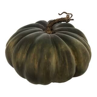 9" Orange & Dark Green Flat Pumpkin by Ashland® | Michaels Stores