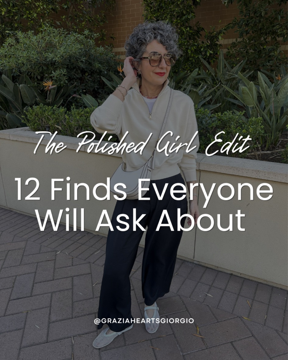 12 of my latest favorite finds! I think you’ll love them all! 🤗
.
Sizing: 
Loafers - 10 (sized up half) 
Sweater - Small 
Aritzia Pants - Medium 
Blue Dress - Small 
Flip flops - 9 
Croptuck - small 
Jacket - Small 
Polka Dot Dress - Small
