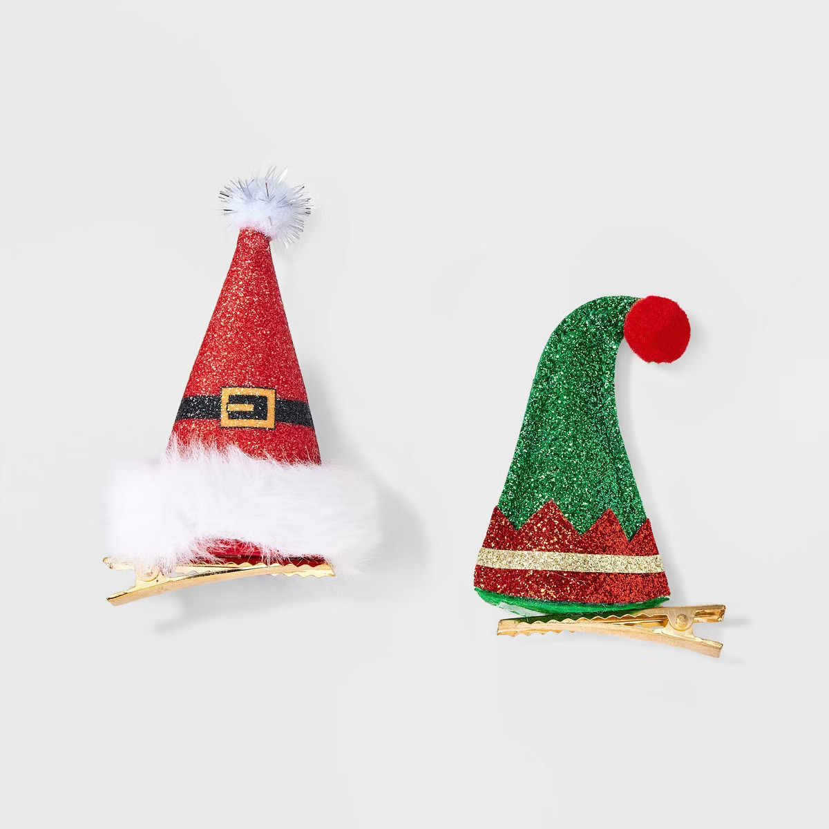 Christmas Hat Pelican Hair Clip Set 2pc - Red/Green/White | Target