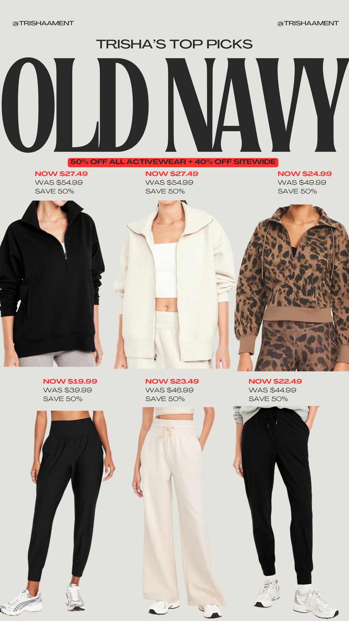 Old Navy has 50% off activewear and 40% off sitewide ending tonight (10/13)! Linking up some of my favorites here ❤️✨

#athleisure #oldnavy #sale #momstyle

#LTKActive #LTKMidsize #LTKSaleAlert