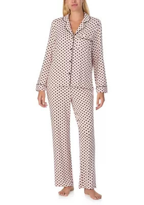 kate spade new york Women's Knit Pajama Set, Pink, Medium | Belk