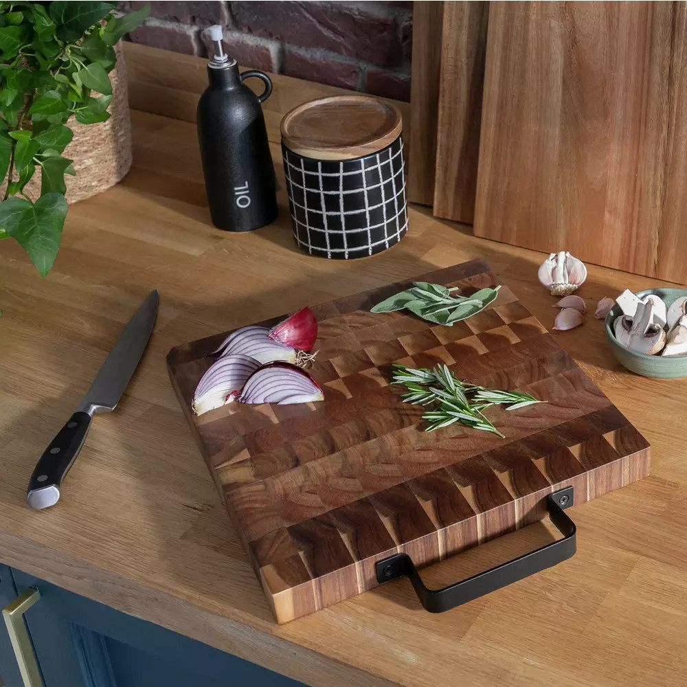 Buy Habitat Industrial Acacia Wood Butchers Block | Chopping boards | Habitat | Habitat UK