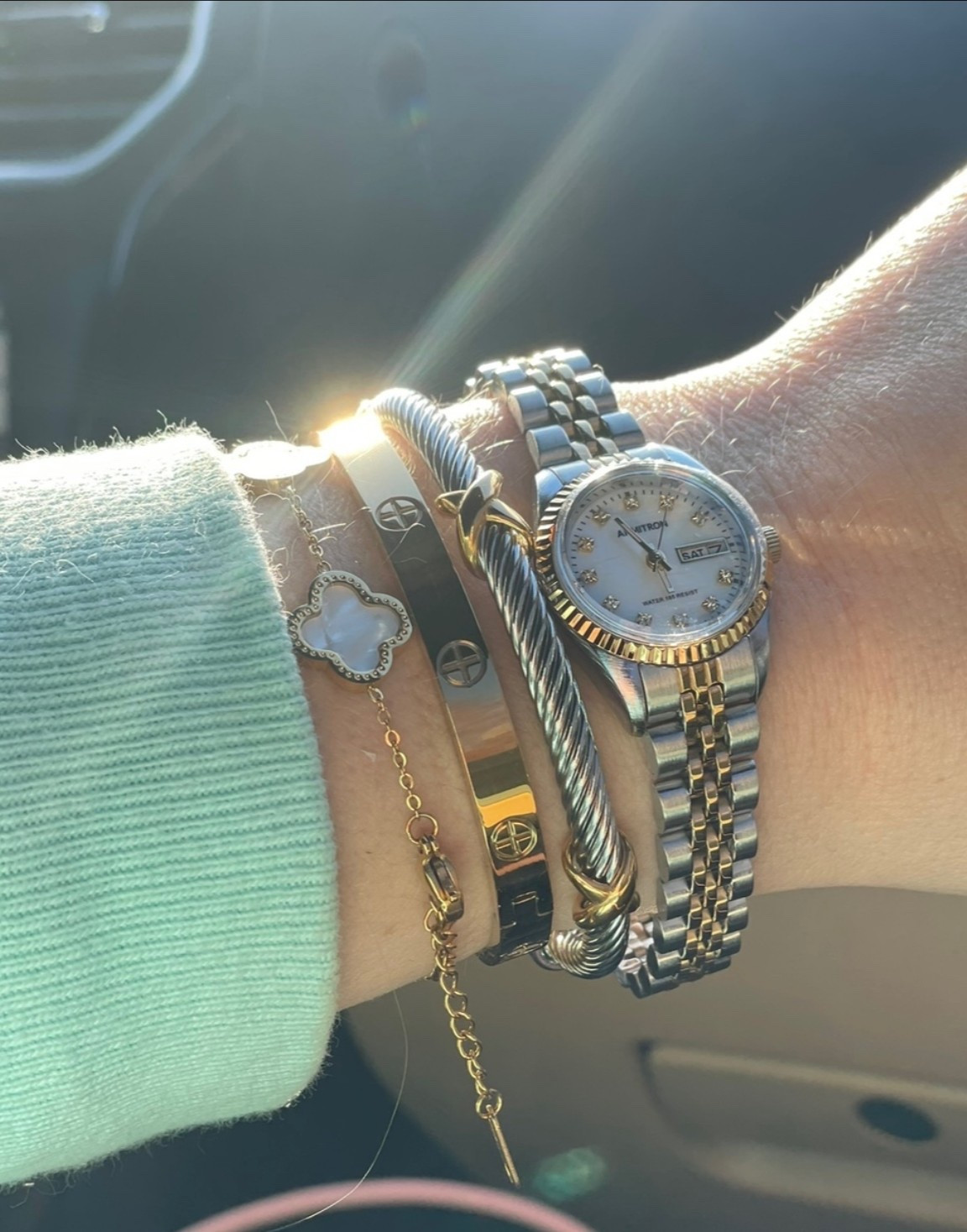 This mixed jewelry stack is such an easy way to elevate any outfit! I love how the combination of gold and silver feels modern, polished, and perfect for everyday wear.

Mixed jewelry stack, gold and silver jewelry, layered jewelry, Amazon accessories, Amazon jewelry, mixed metals, trendy jewelry, SavannahK 

#LTKgrwm #LTKdayinmylife #LTKootd