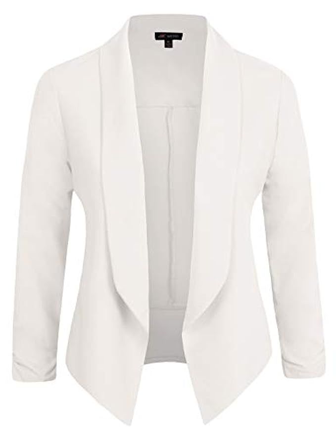 Michel Womens Casual Blazer Work Office Lightweight Stretchy Open Front Lapel Jacket | Amazon (US)
