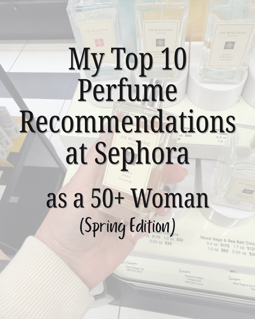 The Sephora Sale begins May 10th and beauty insiders get 15% off anything in the store - including perfumes. Rouge members get 20% off!
If you’re looking for a new spring perfume and you’re a woman or a certain age who doesn’t want to smell like a cupcake, these are my recommendations for what to smell. There’s good variety here so you can try different categories and see what fits your vibe  

#LTKSaleAlert #LTKBeauty #LTKOver40