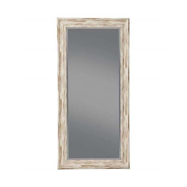 Benzara BM178071 Farmhouse Style Full Length Leaner Mirror with Polystyrene Frame&#44; Antique Wh... | Walmart (US)