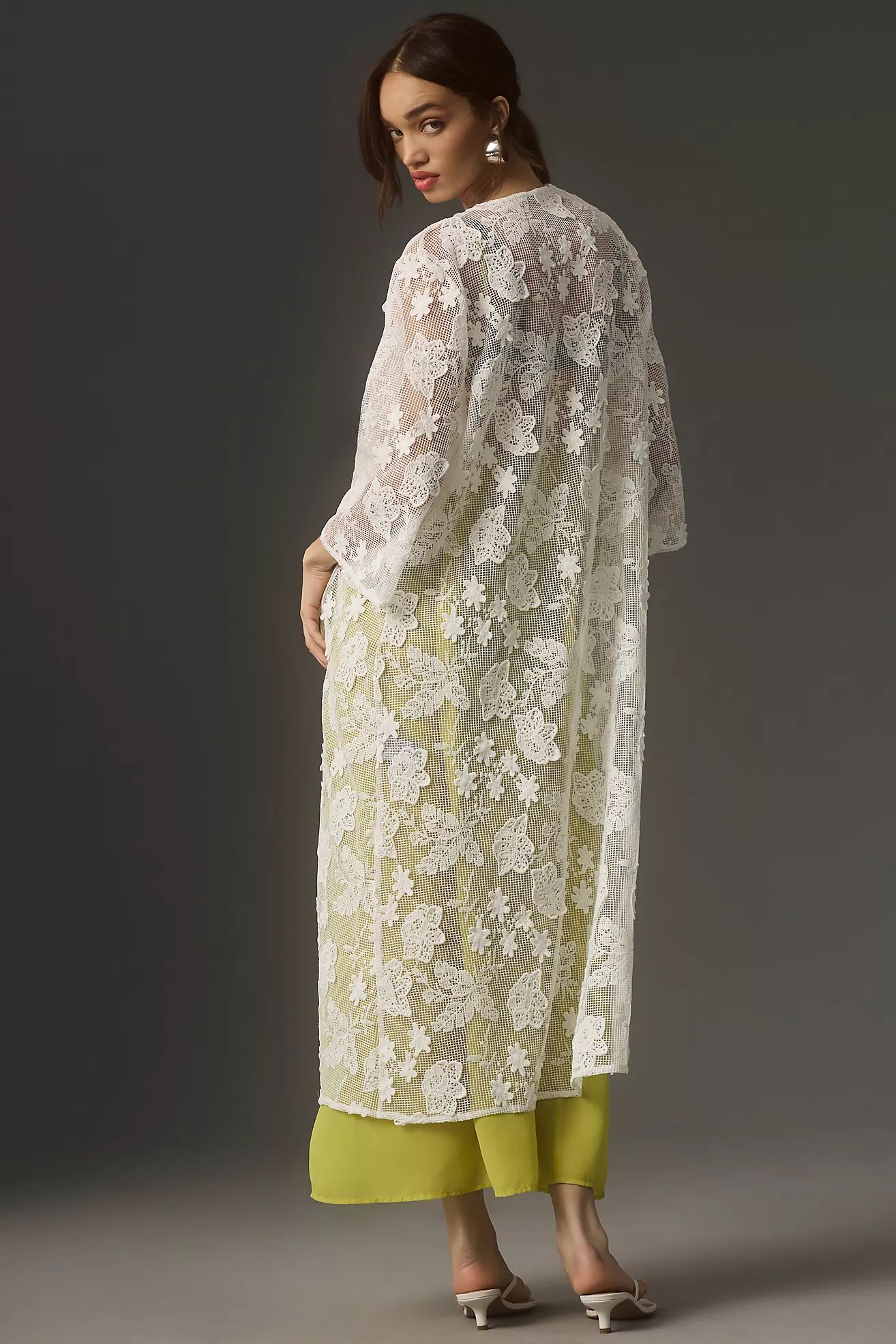 Maeve 3D Floral Lace Duster | Anthropologie (US)