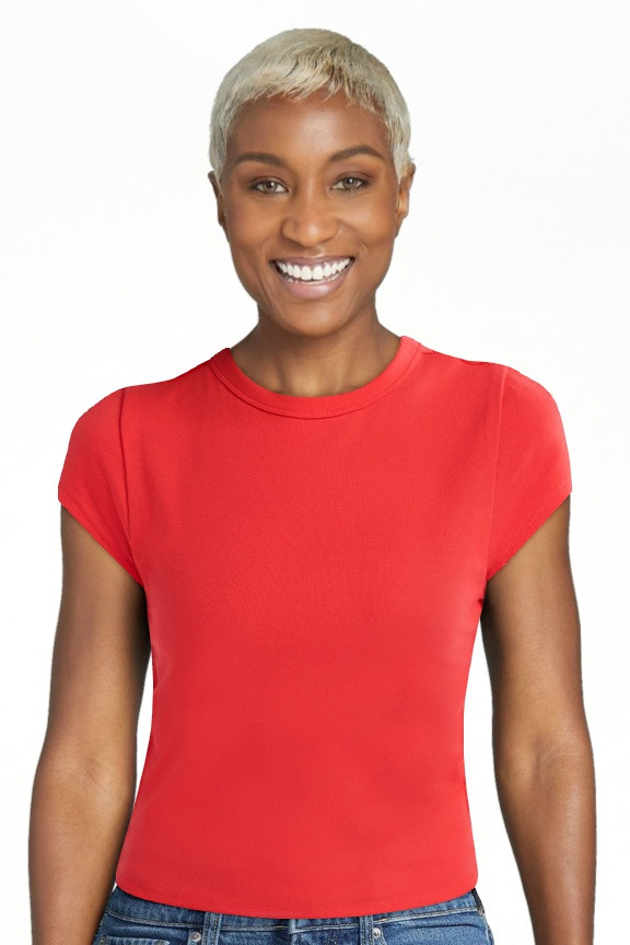 Free Assembly Women's and Women's Plus Cap Sleeve Tee, Sizes XS-4X | Walmart (US)