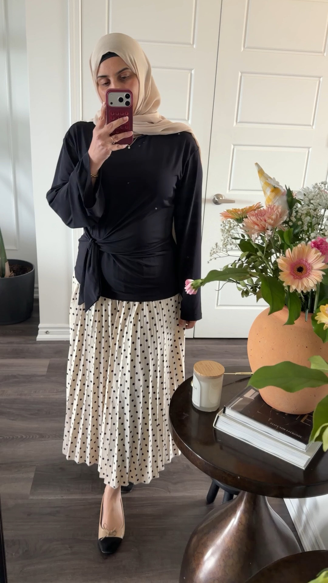 Favorite polka dot outfit for spring