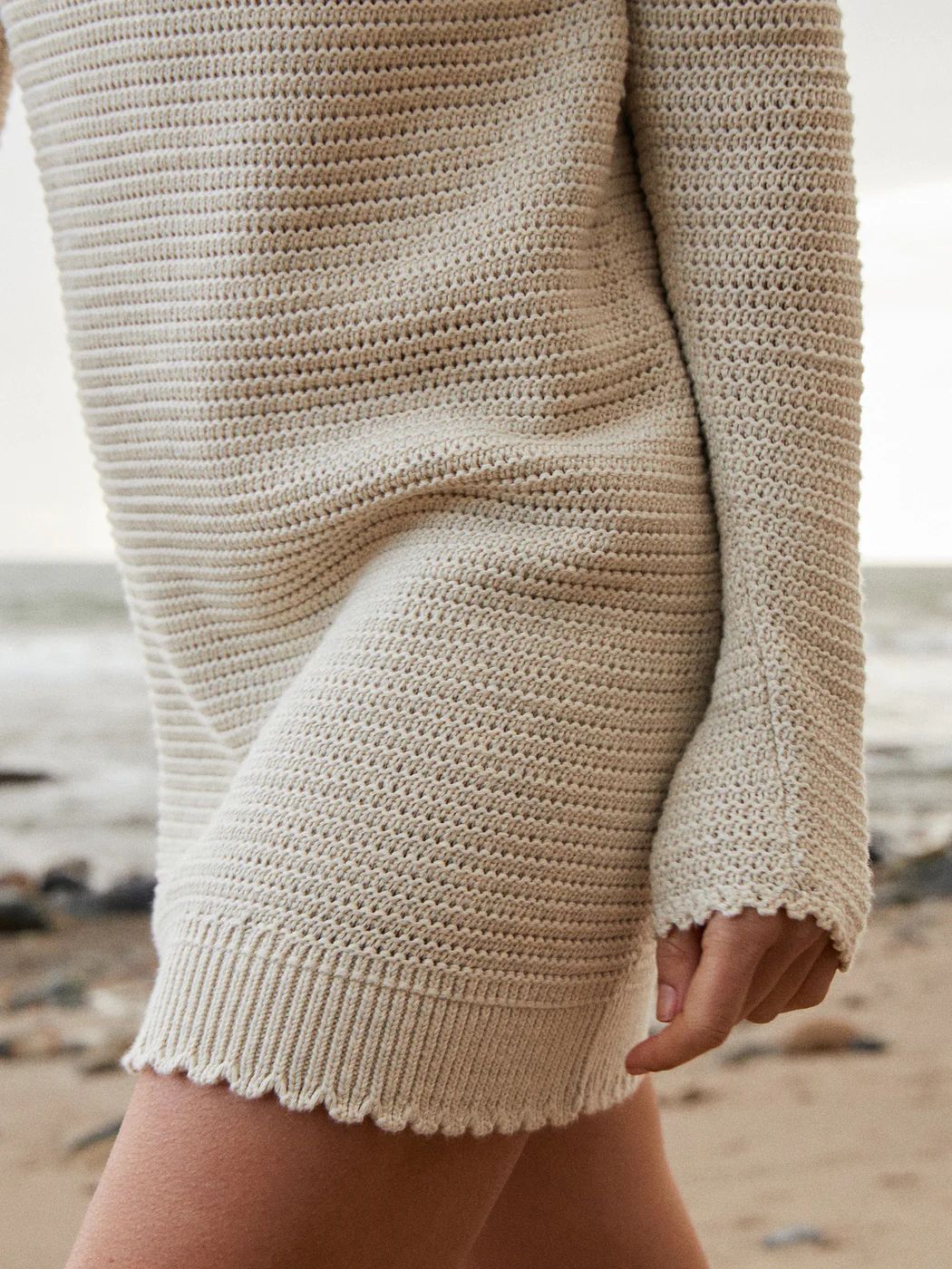 Natural Seafarer Crochet L/S Dress | Buck Mason