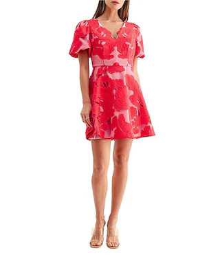 Arianna Bubble Sleeve Mini Dress | Dillard's