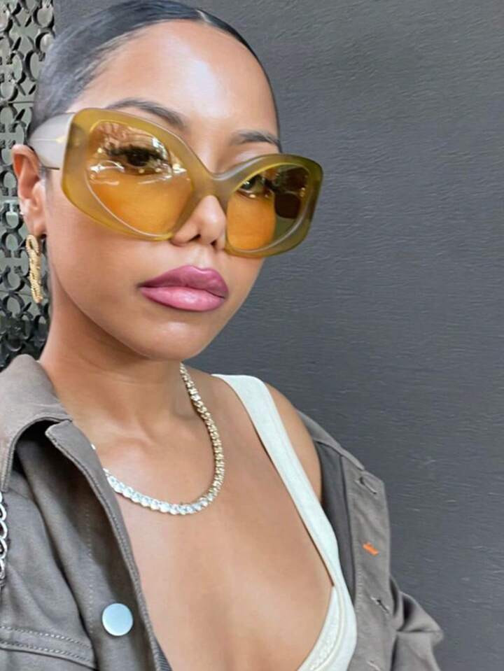 1pc -Shaped Y2k Futuristic Style Technological Designed Sport Fashion Glasses, Fashionable Eyewea... | SHEIN