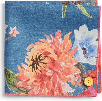 Floral Cotton Pocket Square | Nordstrom