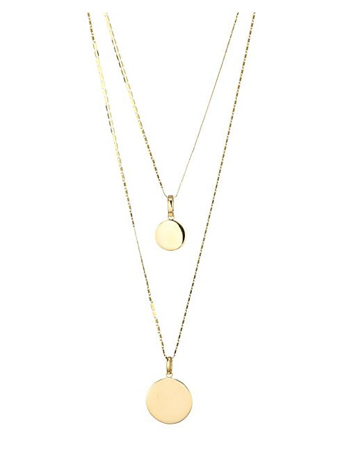 Lana Jewelry Women's 14K Yellow Gold Double Strand Disc Necklace - Gold | Saks Fifth Avenue
