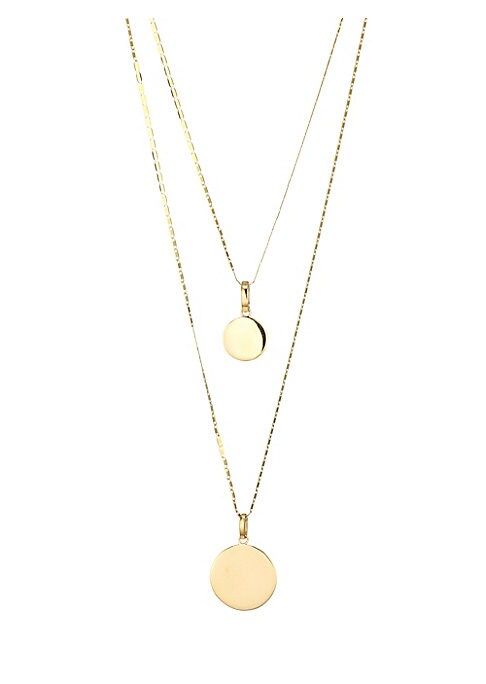 Lana Jewelry Women's 14K Yellow Gold Double Strand Disc Necklace - Gold | Saks Fifth Avenue