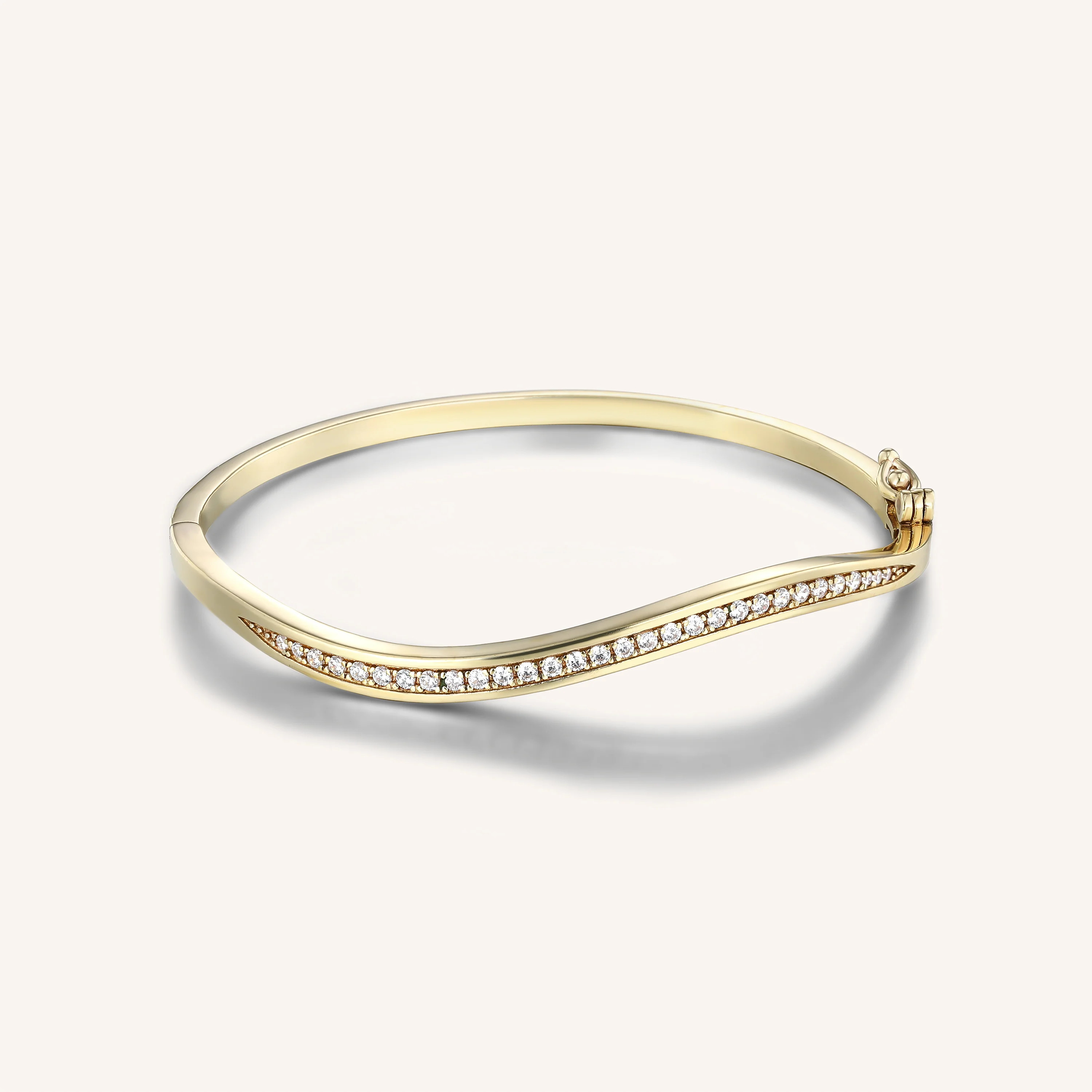 Crystal Wavy Bangle | Victoria Emerson