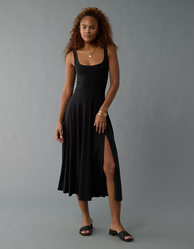 AE Scoop Neck Midi Dress | American Eagle Outfitters (US & CA)