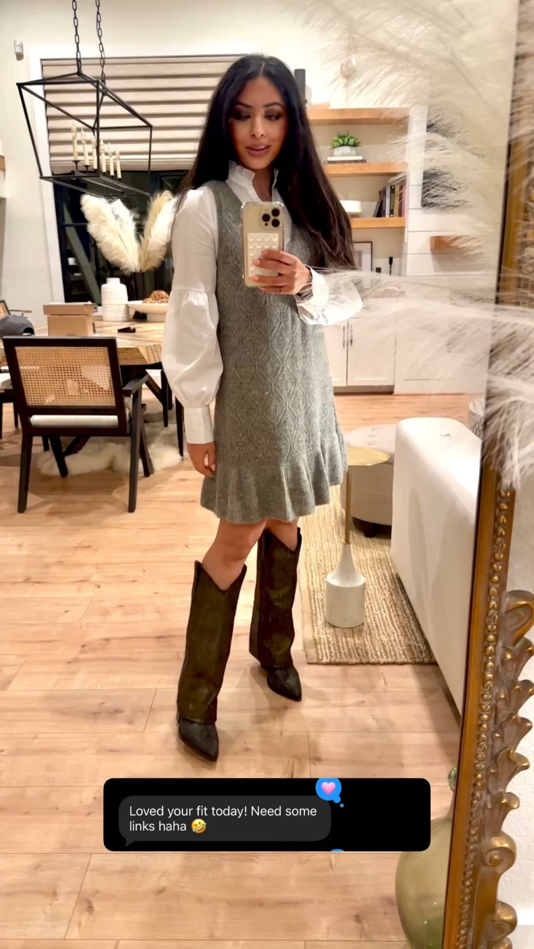 Sweater dress. Mini dress. Midi dress. Petite friendly dresses. Spring, fall, and winter dress. Outfit of the day. Chic and comfy dress. Cowboy boots. Fold over boots. Texas outfit. Texas girl outfit. Southern girl outfit. White shirt. OOTN. Girls night out outfit. Date night outfit.

#LTKgrwm #LTKootd #LTKPetite