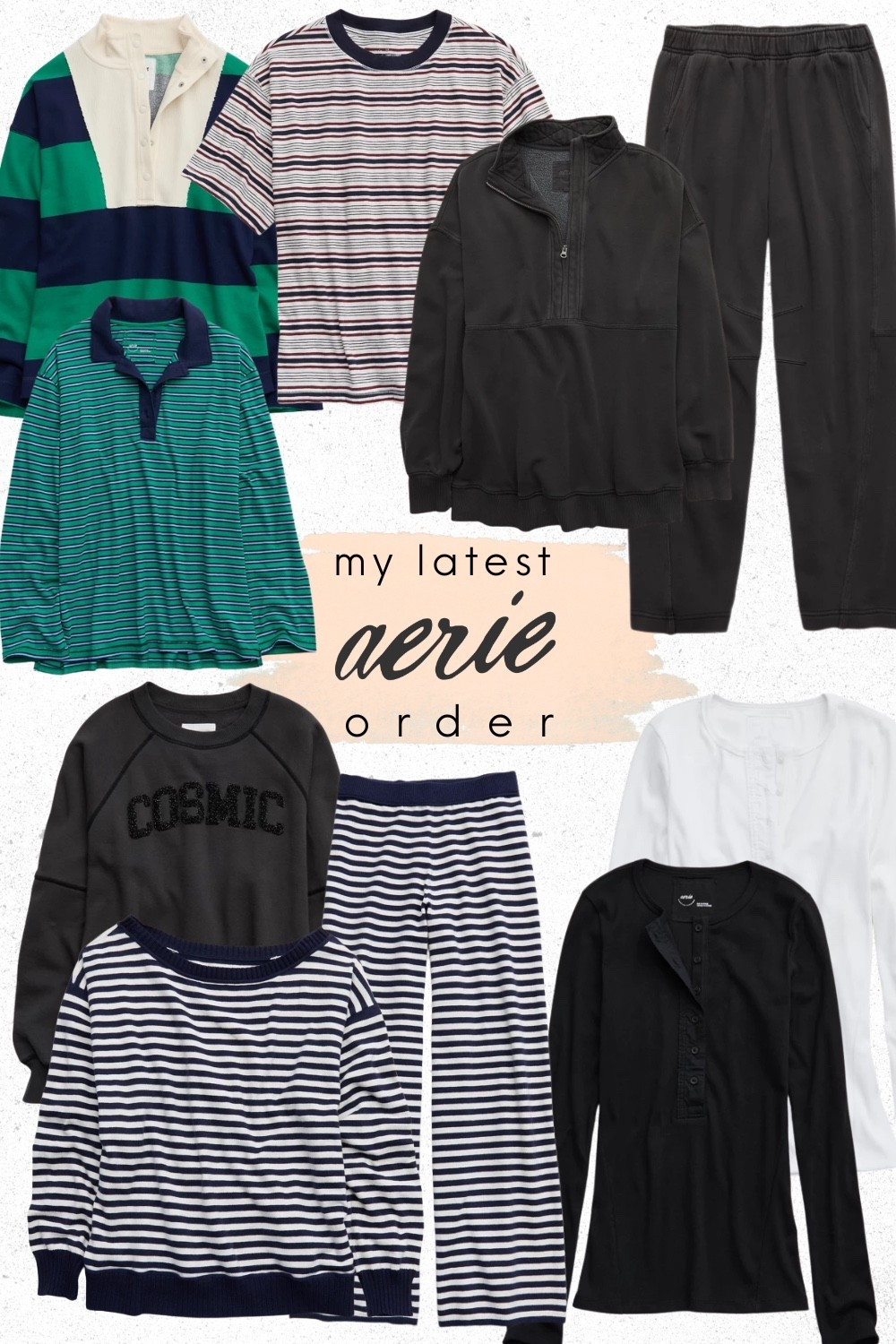 My latest Aerie order! 30% off right now, too!

#LTKootd #LTKSaleAlert #LTKMidsize