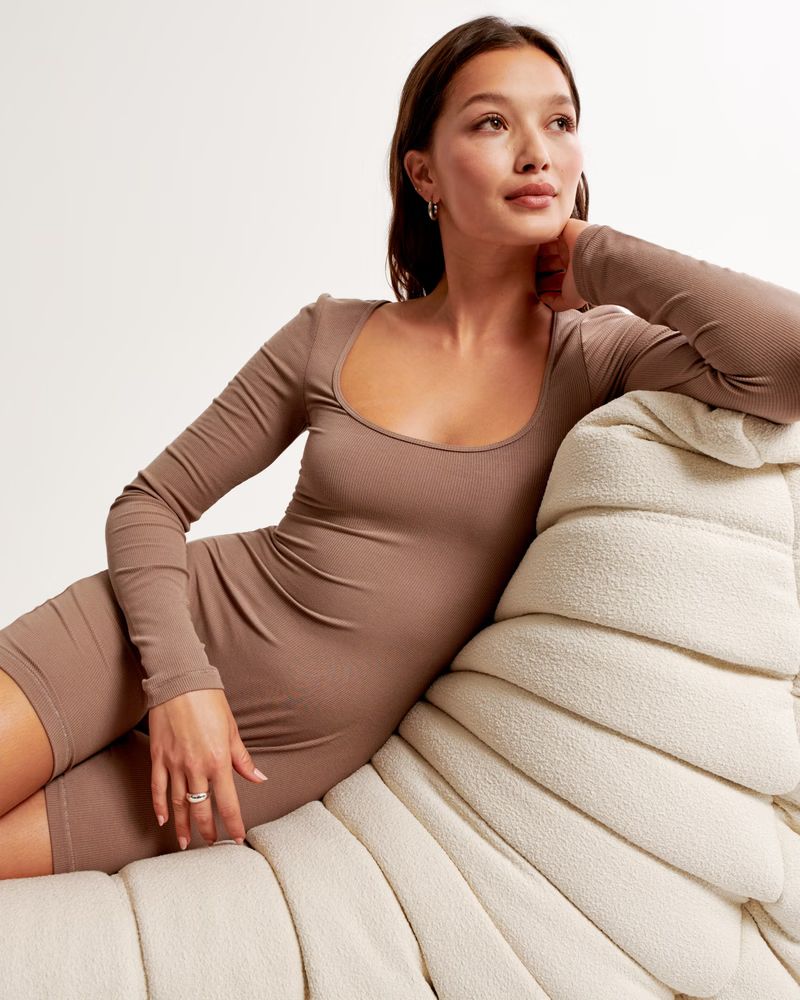 Women's Lounge Long-Sleeve Romper | Women's Intimates & Sleepwear | Abercrombie.com | Abercrombie & Fitch (US)