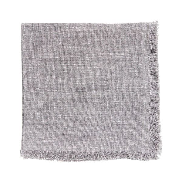Stone Washed Linen Cocktail Napkin Set of 4 - Pewter | Meridian