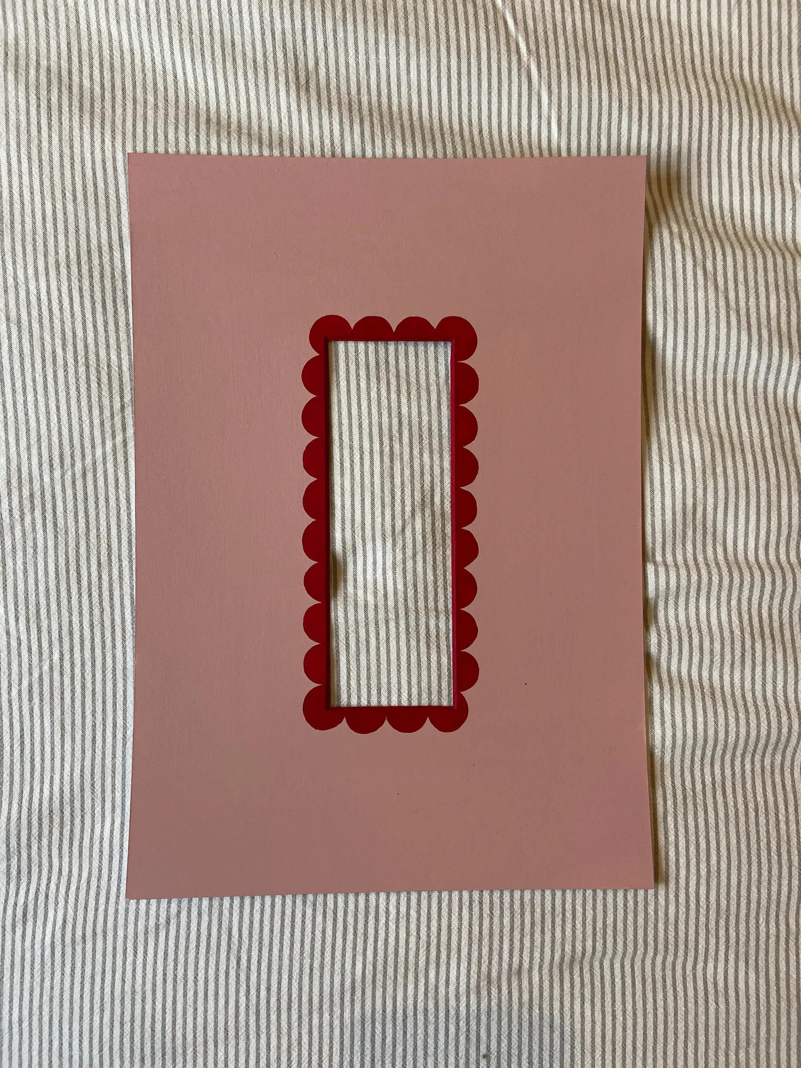 PhotoBooth frame for photo strip, with colourful scalloped mount, Red and Pink | Etsy (Global)