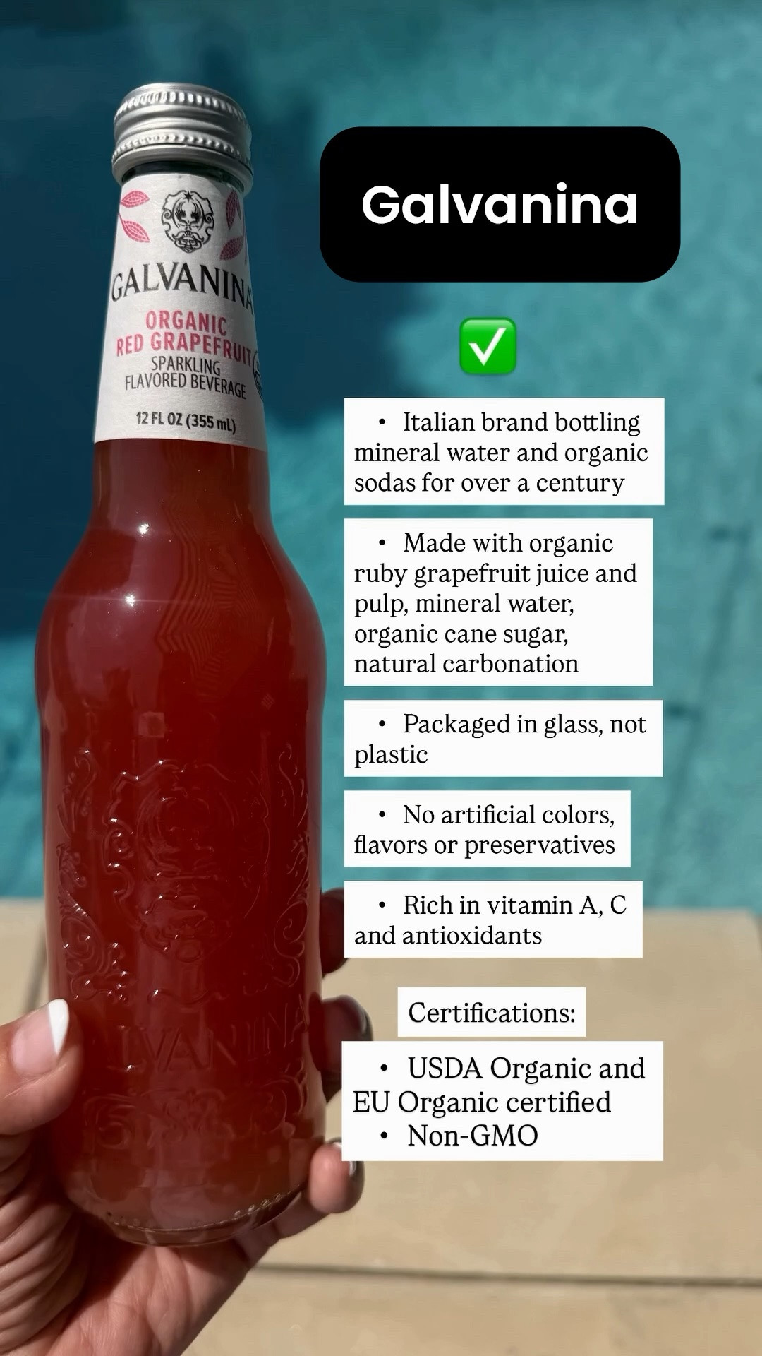 Italian organic sparkling grapefruit in a glass bottle. Clean ingredients, no artificial anything and honestly feels like a little luxury without the Erewhon price tag. 🍊

#LTKfoodie