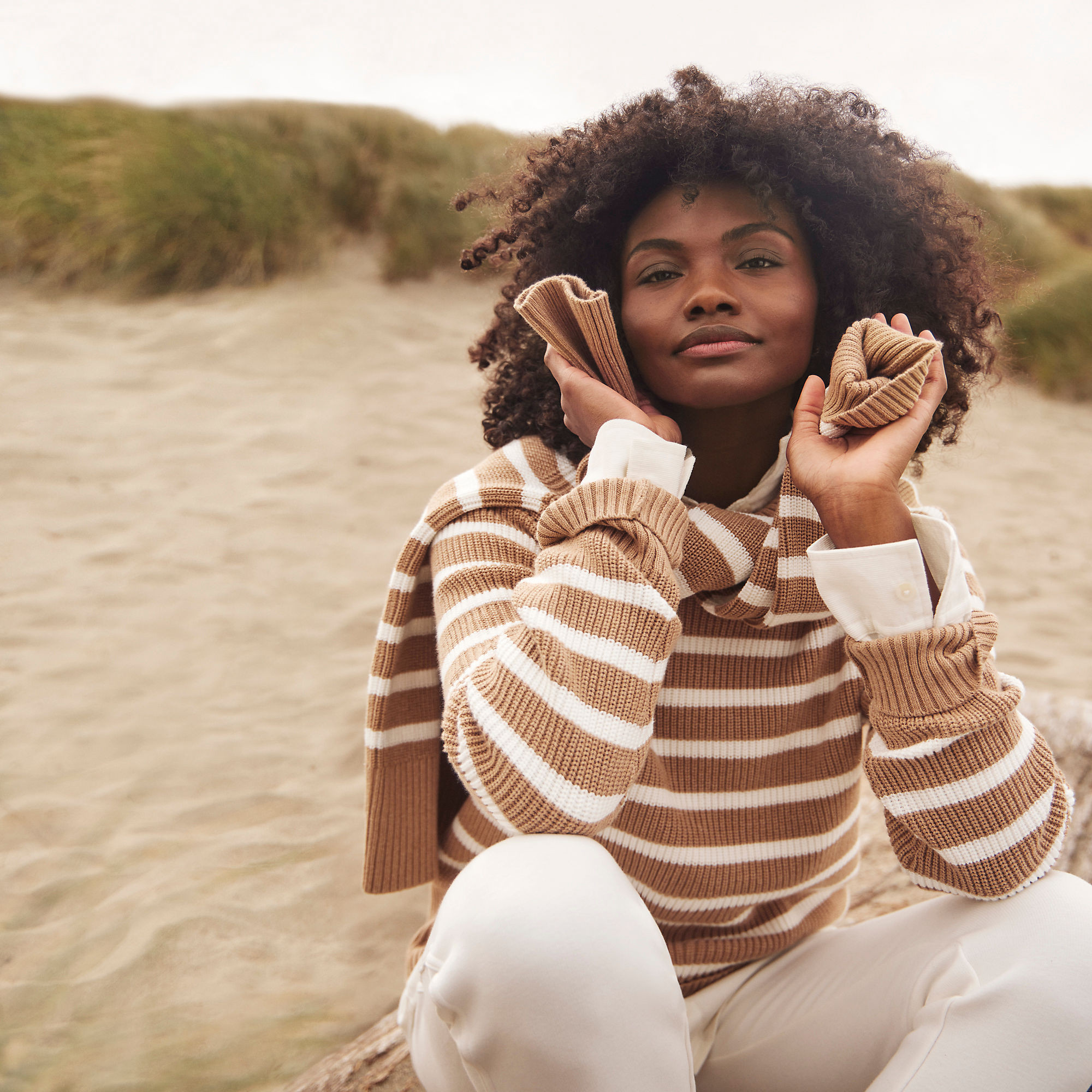 Women's Drifter Cotton Must Have T-Neck Sweater | Lands' End (US)