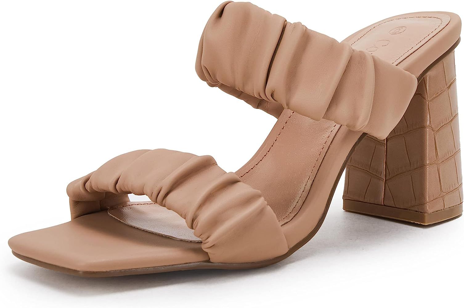 Ruched Sandal Heels | Amazon (US)