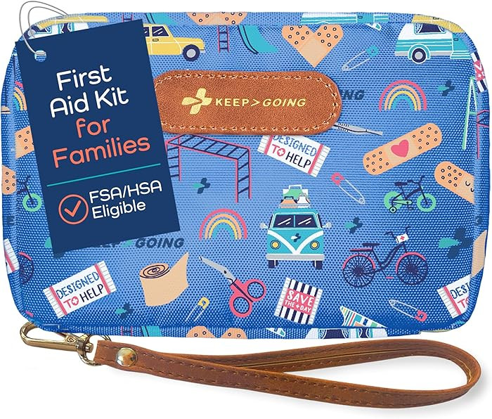 KeepGoing Travel First Aid Kit for Kids – 130 Pc. for Car, Home, Purse, Diaper Bag & Backpack w... | Amazon (US)